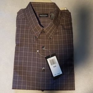 Mens Van Heusen Plaid Long Sleeve Shirt